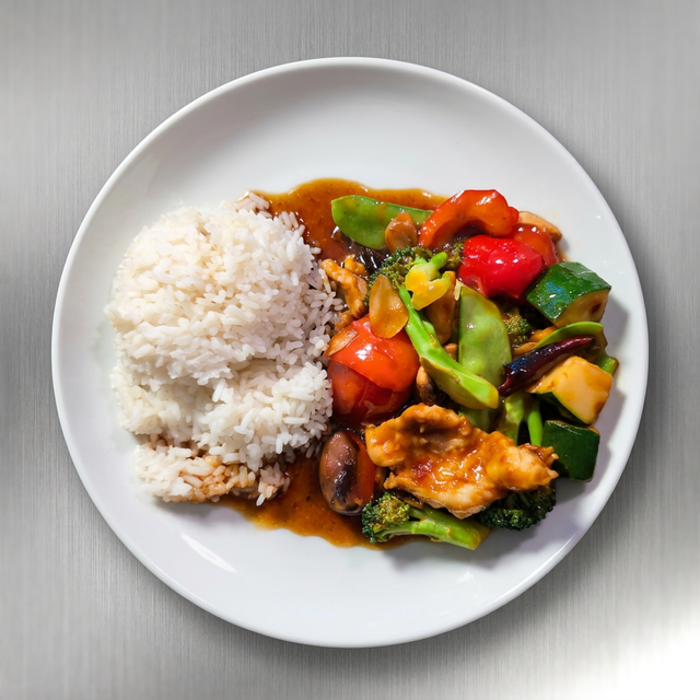 Hunan Sauce (spicy) Lunch.